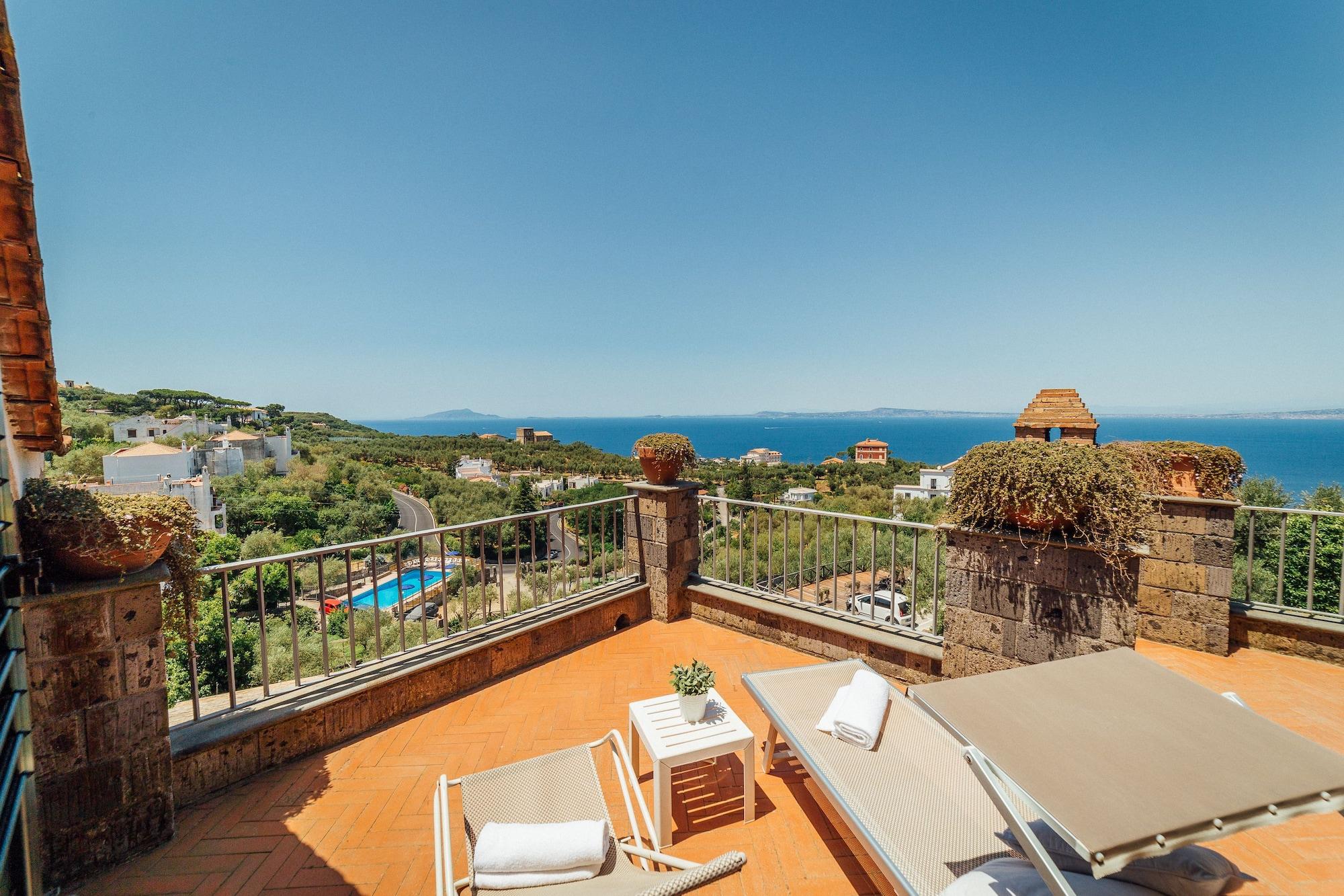 Villa Carolina Sorrento Private Heated Pool And Sea View المظهر الخارجي الصورة